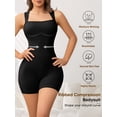 thumbnail image 5 of Athlemo Women's Ribbed Sleeveless Bodysuit One-Piece Romper Black Sizes  S-XL, 5 of 7