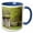 Blue/White, variant on 3drose, Outhouse, Pioneer Homestead, Great Smoky Mountains Np, North Carolina, 11oz Two-tone Green Mug