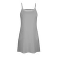 thumbnail image 4 of Jzuxvd Sleepwear Nightgowns for Women Built in Shelf Bra Casual Sexy Padded Full Under Dresses Light Gray 3XL, 4 of 7