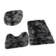 thumbnail image 5 of Juego de 3 alfombrillas de baño con tapa de inodoro, antideslizantes, para decoración del baño. negro y gris, 5 of 9
