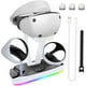thumbnail image 1 of Estación de carga PSVR2 con luz RGB, base de carga rápida y soporte para casco VR para PS VR2, base de carga con luz LED, 1 of 7
