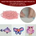 thumbnail image 5 of Uxcell Glass Beads 3mm Hole Loose Beads for Bracelet Earring Jewelry Making, Hair Braiding, Watermelon Pink, 5 of 6