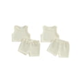 thumbnail image 2 of Gupgi 1-4Y Little Girls Summer 2PCS Sets Sleeveless Solid Color Tank Tops Drawstring Shorts Sets, 2 of 9