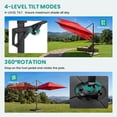 thumbnail image 3 of FOROUTIA 10x13ft Red Cantilever Patio Umbrella, 360° Rotation Offset Umbrella with 4-Level Tilt, Double Top UV50+ Waterproof Outdoor Umbrella for Pool, Backyard, Garden, Deck, 3 of 7