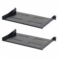 thumbnail image 2 of 1U Universal Server Shelf Vented Rack Mount Cantilever Shelf 10" Deep, for 19" Equipment Racks - Fixed Server Rack Cabinet 2-Pack, 2 of 4