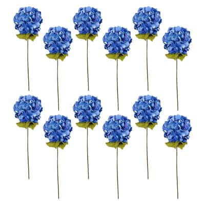 12 Pack: Navy Hydrangea Stem by Ashland