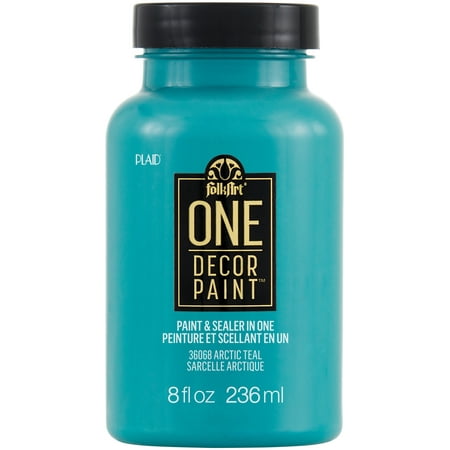 UPC: 0028995360688 | FolkArt ONE Decor Satin Paint 8oz-Arctic Teal