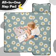 thumbnail image 4 of Daisy Pioneer Flower Green Pattern Teens Toddler Nap Mat with Pillow, Sleeping Mat Bag for Preschool Daycare 59"x22", 4 of 6