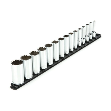 UPC: 0020209047064 | TEKTON 3/8 Inch Drive Deep 12-Point Socket Set  15-Piece (1/4-1 in.) | SHD91115