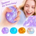 thumbnail image 4 of Maltose Glitter Aurora Stress Relief Squeeze Ball, Slow‑Rising Squishy Fidget Toy with Iridescent Confetti, Soft Sensory Hand Toy for Adults,Purple, 4 of 4
