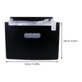 thumbnail image 2 of DINHEAROM Paperwork Organizer Black Plastic For Business Meetings 1 Pc, 2 of 8