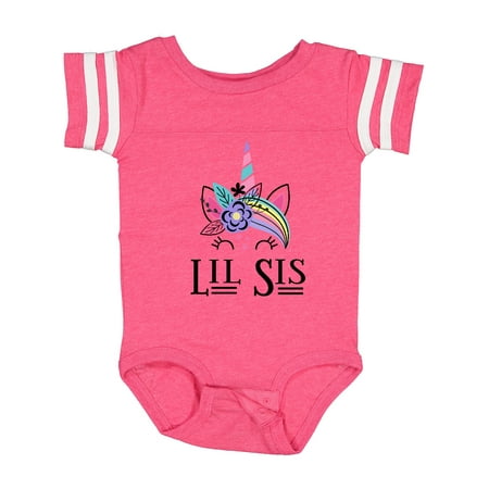 

Inktastic Little Sister Unicorn Lil Sis Outfit Gift Baby Girl Bodysuit