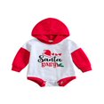 thumbnail image 1 of Barboteuse de Noël pour Bébés Garçons et Filles, Manches Longues, Col Ras du Cou, Imprimé de Lettres, Justaucorps pour Usage Quotidien Décontracté, 1 of 9