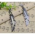 thumbnail image 2 of U8MO 1/5pc Jewelry Making DIY Feather Alloy Charms Necklace Pendant 60x13mm-bronze-1pcs, 2 of 9