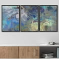 thumbnail image 3 of wall26 Framed Canvas Print Wall Art Set Blue, Teal &amp; Yellow Paint Stroke Display Abstract Shapes Illustrations Modern Art Bohemian Multicolor for Living Room, Bedroom, Office - 24"x36"x, 3 of 5