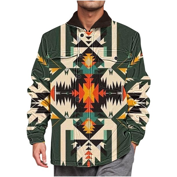 Western Wear Mens Aztec Jacket Sherpa Jacket Men WRANGLER MENS