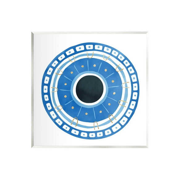 Stupell Industries Spiritual Mati Evil Eye Blocked Pattern Graphic Art Unframed Art Print Wall Art, Design by Ziwei Li