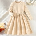 thumbnail image 2 of Splozh Flower Girl Dress Toddler Baby Girls Fall Clothes Soft Dress Long Sleeve Winter Outfits Casual Birthday Party Beige,7-8 Years, 2 of 9