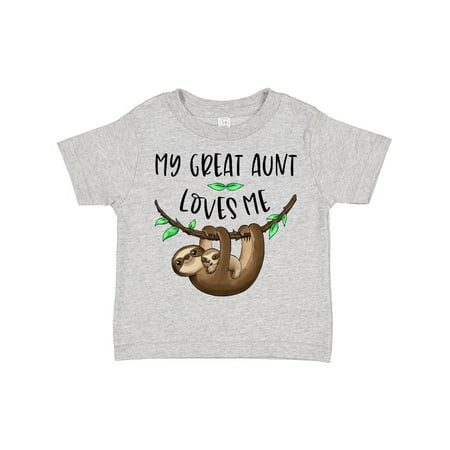 

Inktastic My Great Aunt Loves Me Cute Sloth and Baby Gift Toddler Boy or Toddler Girl T-Shirt