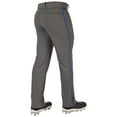 thumbnail image 2 of CHAMPRO Triple Crown 2.0 Open Bottom Baseball Pants with Braid, Adult Small, Graphite, Royal, 2 of 3