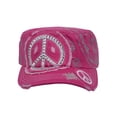 thumbnail image 2 of Top Headwear Womens Print Adjustable Cadet Cap - Pink - Studded Peace, 2 of 4