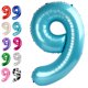 thumbnail image 1 of Globo de foil número 9 azul perla de 40 pulgadas Upgesy, 1 of 7