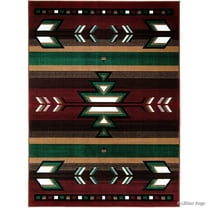 Allstar Rugs Allstar Woven Persian Flower Western Rug Burgundy 5' 2"x7' 0" Border 5' x 8' Modern & Contemporary