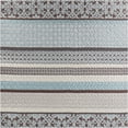 thumbnail image 4 of JERFIT Blue 5-Piece Jacquard Reversible Quilt Set King Size with Decorative Pillows, Cotton Blend Bedding Ensemble, 4 of 9