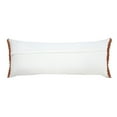 thumbnail image 4 of Ox Bay Nellie 14" x 36" Orange Fringed Cotton Adult Decorative Lumbar Throw Pillow, 4 of 11