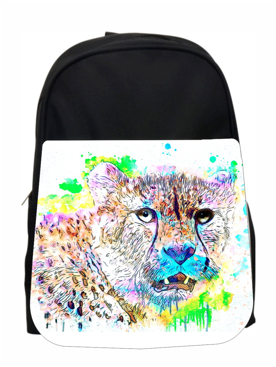 Animal Print Tiger USB Backpack 17 Inch Travel Laptop Backpack Big Bookbag 