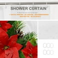 thumbnail image 4 of Red Christmas Christmas Decor Shower Curtain,White Flowers Polyester Shower Curtain for Shower Stall Bathroom Waterproof with 6 Hooks 36x72 Inch, 4 of 6