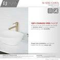 thumbnail image 2 of Stylish Single-Handle Brushed Gold Vessel Bathroom Faucet Height 11⅝" B-123G, 2 of 12