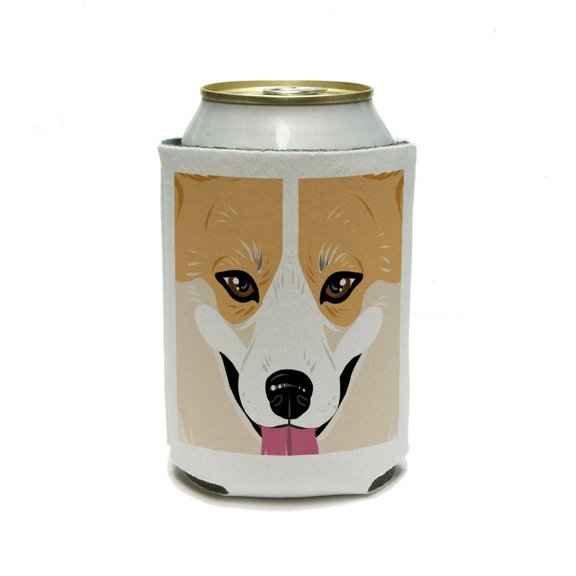 Pembroke Welsh Corgi Face - Close up Pet Dog Can Cooler Drink Insulator Beverage Insulated Holder
