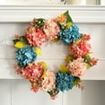 thumbnail image 6 of Hydrangea Wreath Flower Wreaths Large Home Decor Hanging Spring Summer Wreaths Farmhouse Wreath for Front Door Porch Window Festival Wedding, 6 of 8