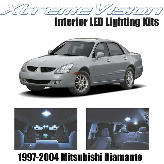 XtremeVision Interior LED for Mitsubishi Diamante 1997-2004 8 Pieces Cool White Interior LED Kit   Installation Tool