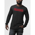 thumbnail image 2 of Kingdom Red Text Black Mens Long Sleeve T Shirt, 2 of 3