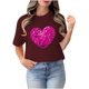 thumbnail image 4 of Blusas de Manga Corta para las Mujeres Divertida Impresión Cuello Redondo Camiseta Vintage, Blusas de Primavera para las Mujeres, 4 of 8