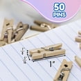 thumbnail image 4 of BAZIC Clothes Pin Mini 1", Natural Wood Clothespins (50/Pack), 2-Packs, 4 of 7