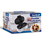 Double Waffle Bowl Maker by StarBlue - White - Make Bowl Shapes Belgian Waffles in Minutes