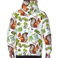 thumbnail image 7 of Kdxio Mosaic Forest Squirrel Print Mens Casual Hooded Collar Drawstring Hoodies Pullover Sweatshirts Casual Long Sleeve Shirts-3X-Large, 7 of 7