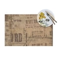 thumbnail image 4 of XMXT 1 Pcs Woven Placemats, News Old Fashioned Prints Stain Resistant Anti-Skid Placemat for Kitchen Table, 12 x 18 inches, 4 of 6