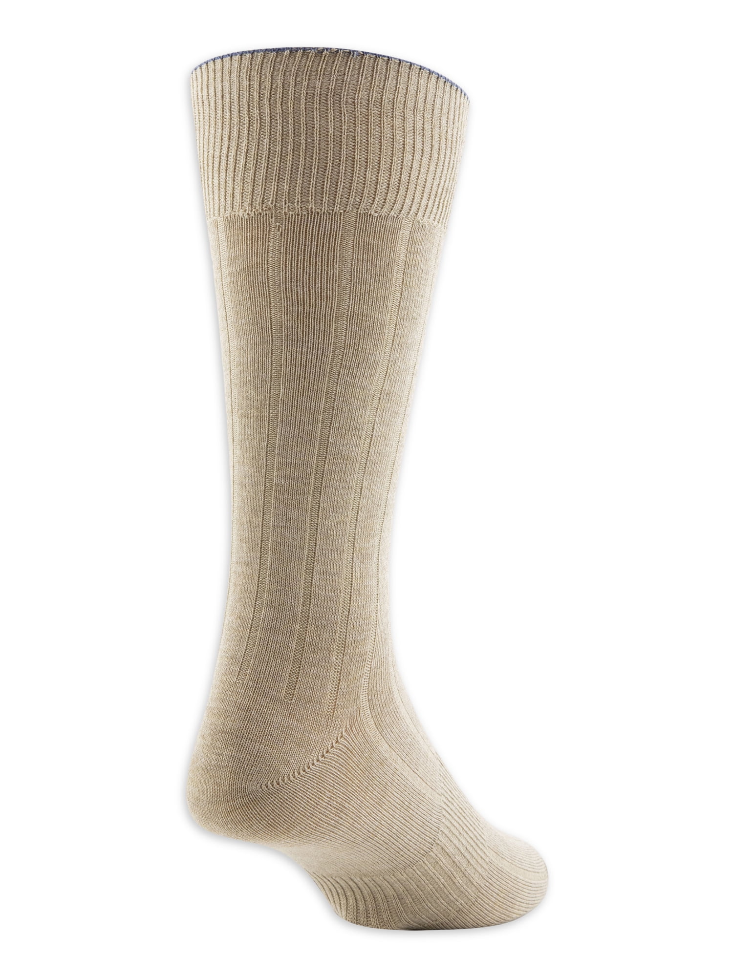 GOLDTOE Men's Comfortable Rib Crew Socks, (3-Pack)