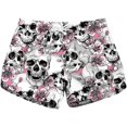 thumbnail image 3 of Pantalones cortos de playa de verano con diseño de calavera de azúcar para mujer, 3 of 4
