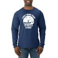 thumbnail image 1 of Wild Bobby,I Can't Work Today My Arm is in Cast, Father's Day, Men Long Sleeve Shirt, Navy, Medium, 1 of 3