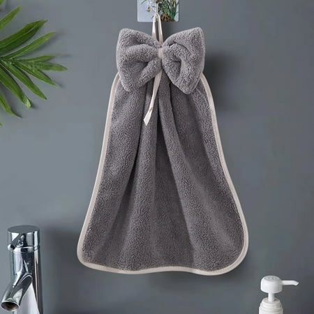 

HBYJLZYG Hand Towel Bow Hand Towel Hangable Hand Towel Fleece Soft Absorbent Towel Kitchen Towels Holiday Gift Mother S Day Gift Kitchen Storage Organization