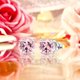 thumbnail image 2 of Pendientes Tipo Botón JeenMata con Solitario de turmalina rosa 1 quilate Chapados en oro blanco, 2 of 6