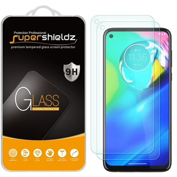 [2-Pack] Supershieldz for Motorola Moto G8 Power Tempered Glass Screen Protector, Anti-Scratch, Anti-Fingerprint, Bubble Free
