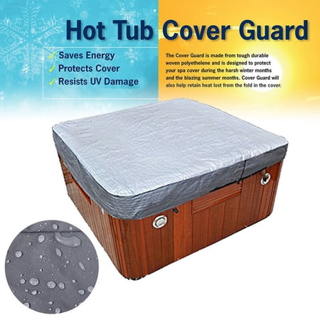 Hayafir Hot Tub Spa Cover Cap Guard Waterproof Silver Coated Dustproof Waterproof