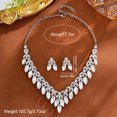 thumbnail image 2 of TAZAG luxury earrings necklace two-piece set full of diamonds fashion set chain bridal dress wedding banquet accessories, 2 of 5