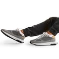 thumbnail image 3 of On the Go Men's Low Cut Socks (6 Pair Pack, Black with Space Dye Heel/Toe and White Stripes), 3 of 5